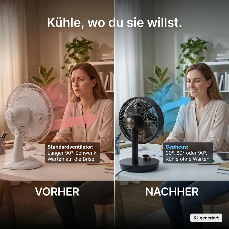 Cepheus Metall-Tischventilator - Testsieger