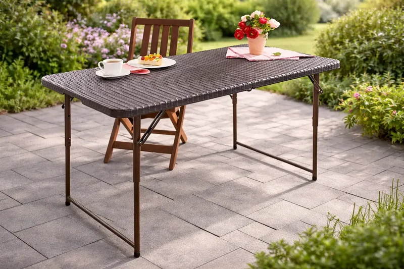 Platzsparender Klapptisch für Balkon, Terrasse & Garten