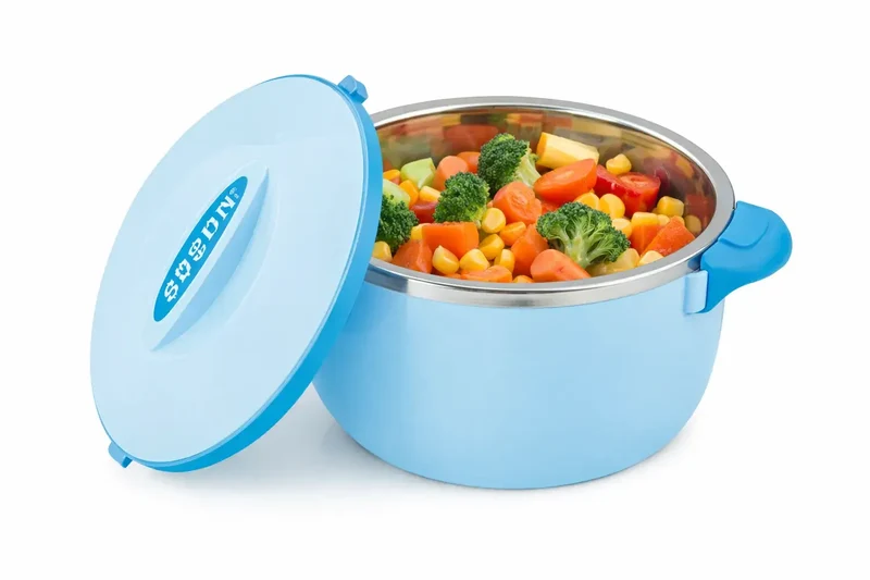 Warmhalte-Schüssel 2 Liter – Isolierte Thermoschüssel mit Deckel