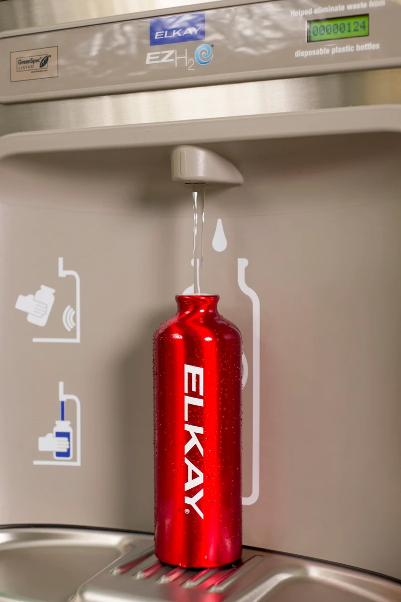 Elkay LZWSSMJO automatic water bottle filling station including water filter