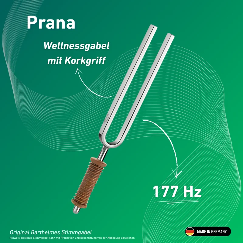 Stimmgabel Prana Wellness mit Korkgriff 177 Hz | Art.-Nr. KO 177/7