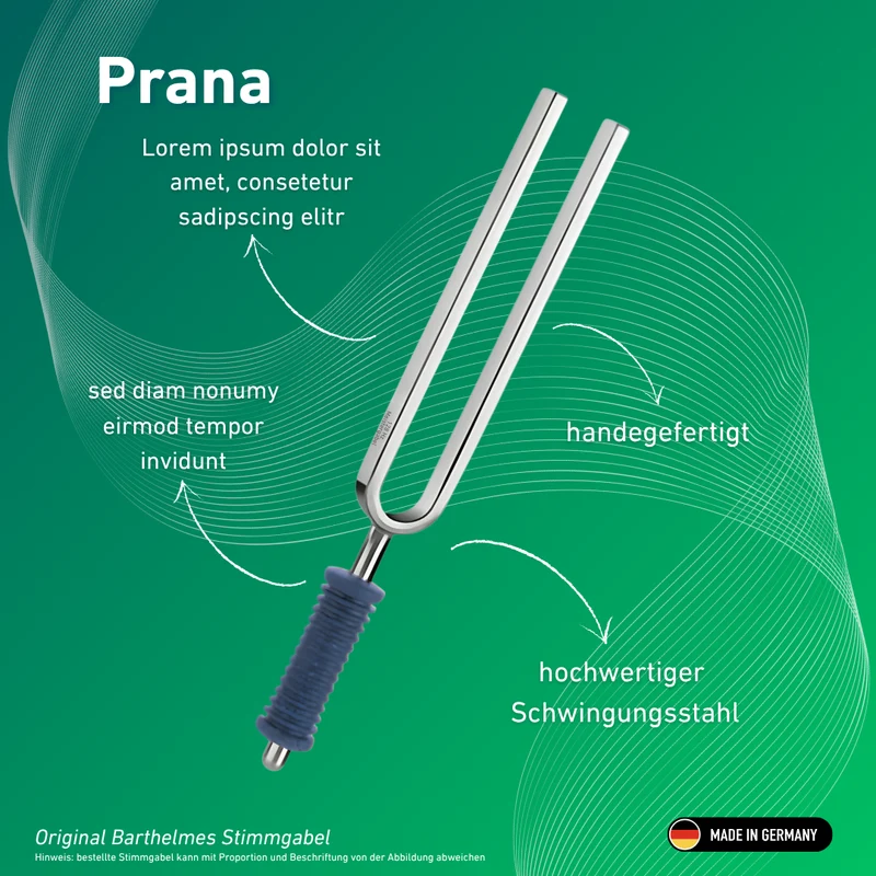 Stimmgabel Prana Wellness mit blauem Griff 177 Hz | Art.-Nr. KO 177/7