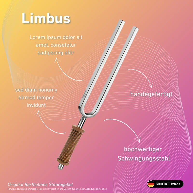 Stimmgabel Limbus 216 Hz mit Korkgriff | Art.-Nr. KO 216/7-K