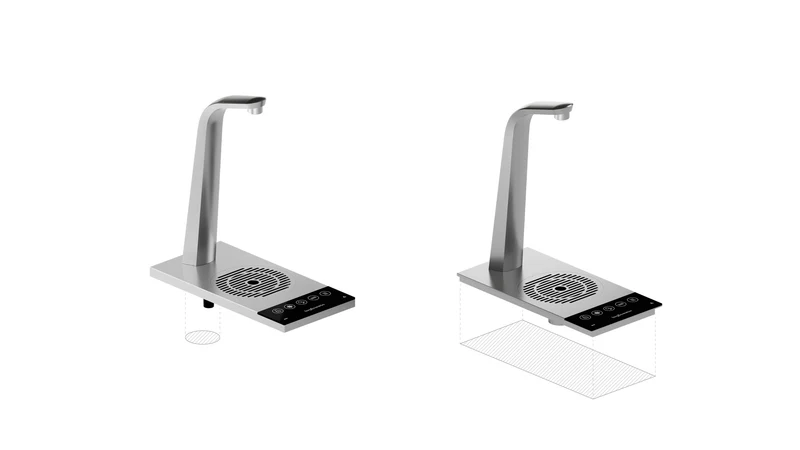 Habit Tap T3 SURFACE-MOUNTED water tap - built-in water cooler with hot water and energy-efficient EcoMode - sparkling water optional | 1 to 75 users (50 or 80 liters / hour) (copy)