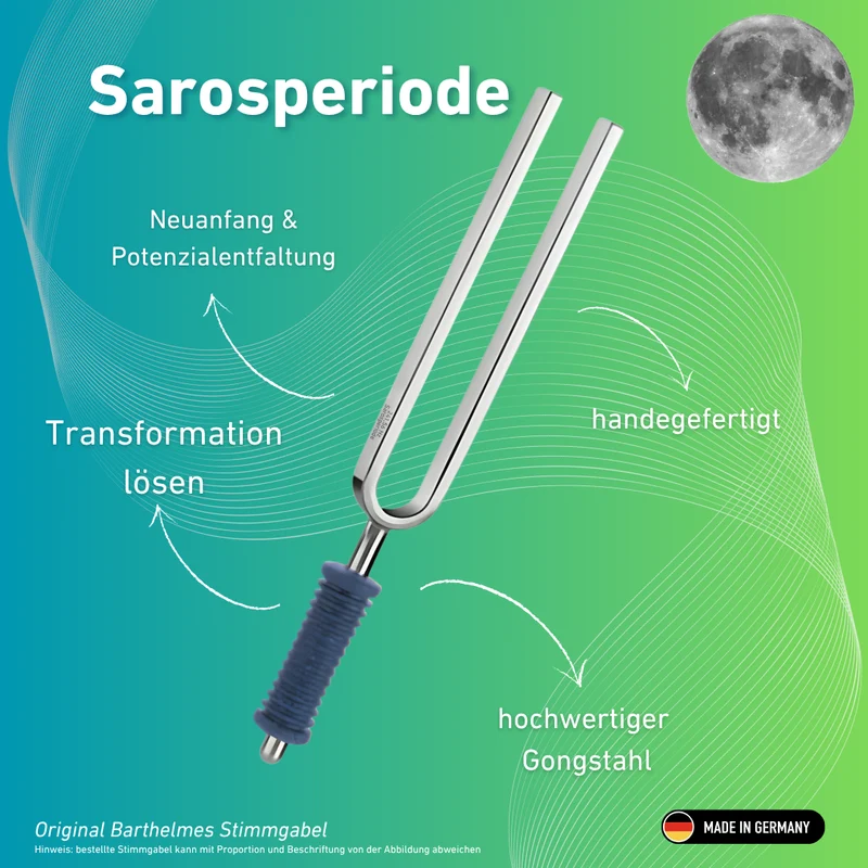 Stimmgabel Sarosperiode Wellness mit blauem Griff 241,56 Hz | Art.-Nr. 220143