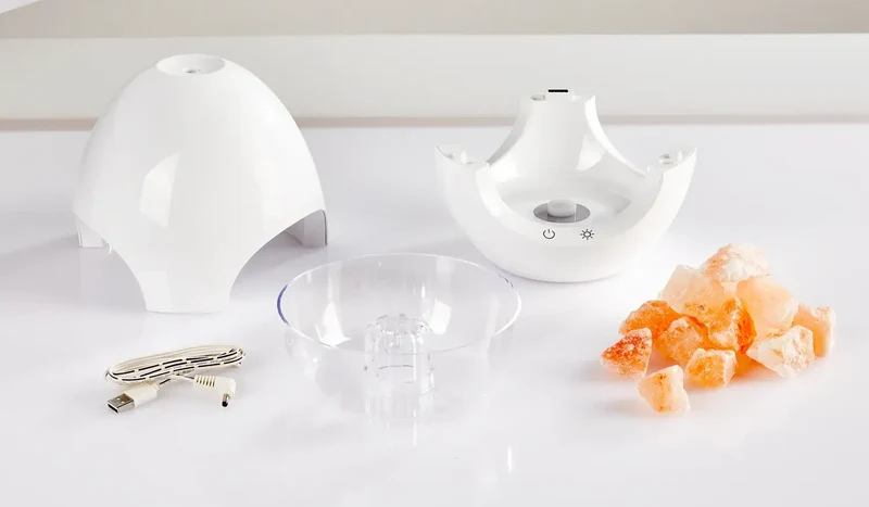 Aroma Diffuser mit Salzkristallen – Luftbefeuchter & Wellness-Lampe