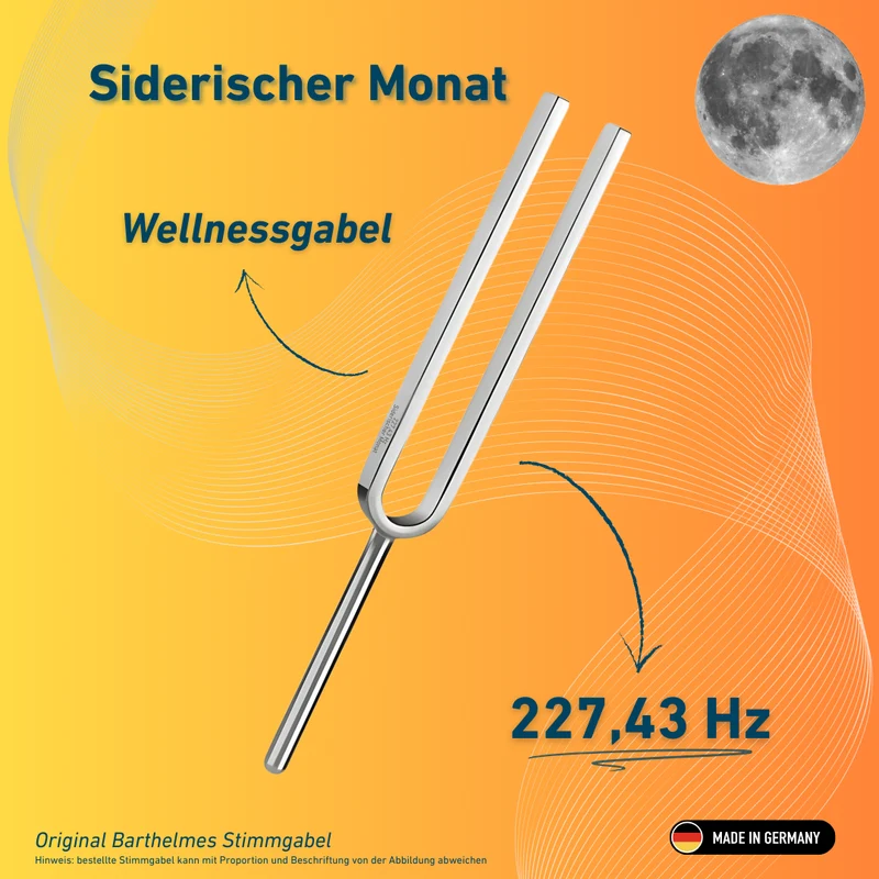 Original Barthelmes Stimmgabel Siderischer Monat Wellness mit blauem Griff | Art.-Nr. 220140