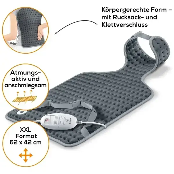 Heizkissen Rücken Nacken 3 Stufen ergonomisch