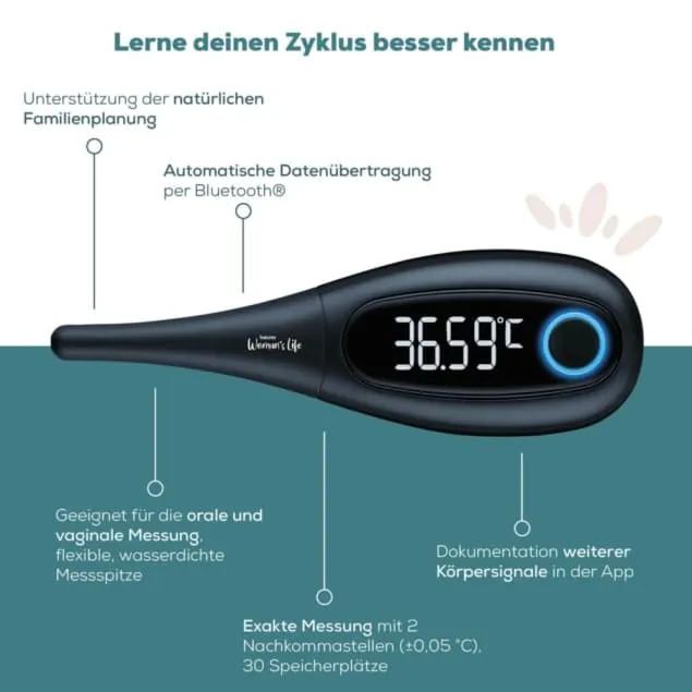 Digitales Basalthermometer mit App zur Zykluskontrolle