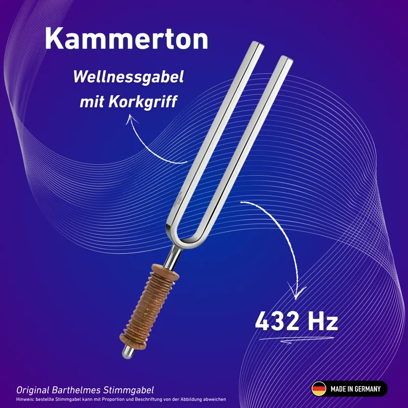Stimmgabel Kammerton mit Korkgriff 432 Hz | Art.-Nr. KO 432/7-K