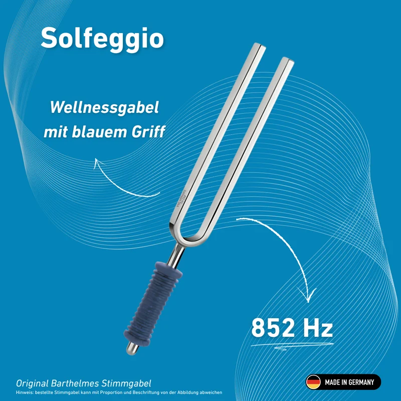 Original Barthelmes Stimmgabel Solfeggio Wellness mit blauem Griff 852 HZ | Art.-Nr. 220162