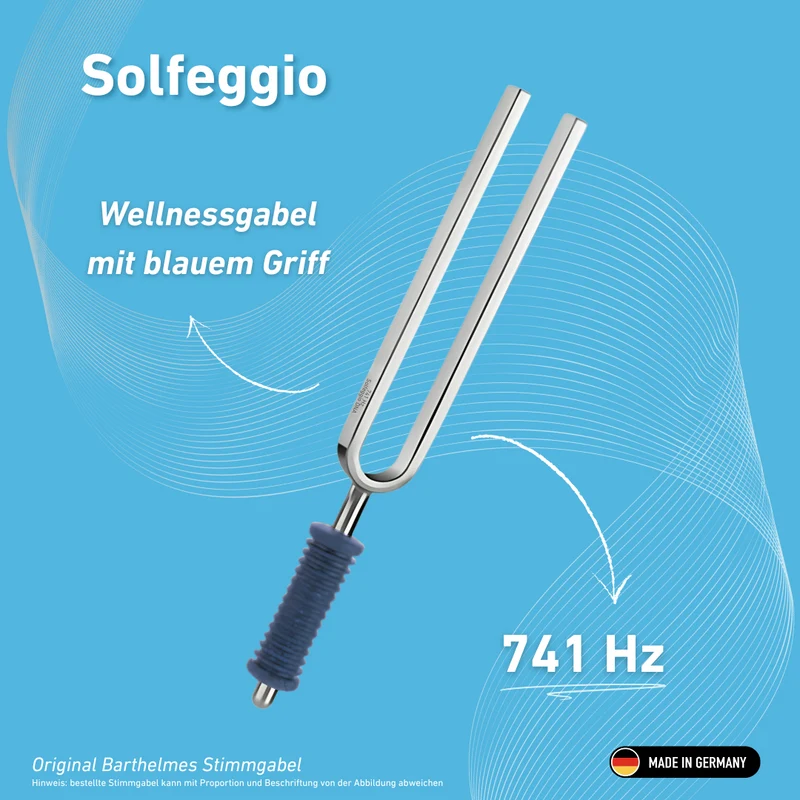 Original Barthelmes Stimmgabel Solfeggio Wellness mit blauem Griff 741 HZ | Art.-Nr. 220161