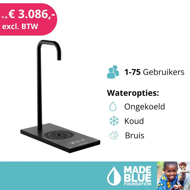 Habit Tap T2 SURFACE-MOUNTED water tap with energy-efficient built-in water cooler | 1 to 75 users (50 or 80 litres/hour)