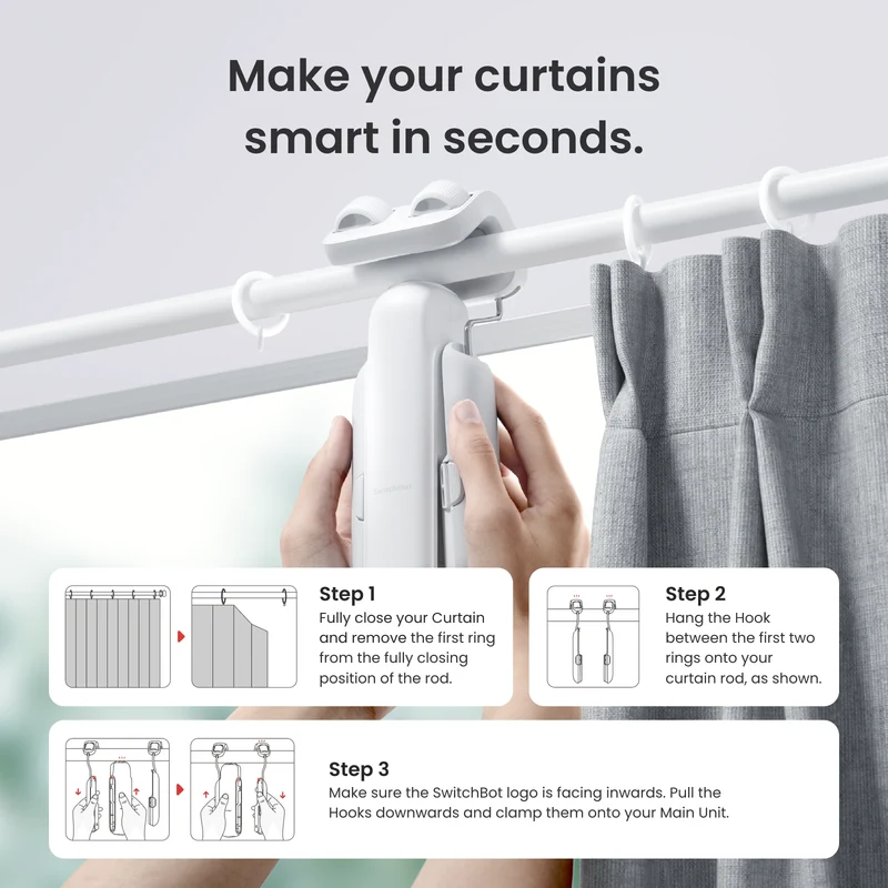 SwitchBot Curtain 3 Rod Type 1