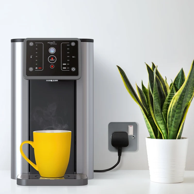 SECOND CHANCE Aqua Optima Aurora HOT ONLY: hot water dispenser with dosing system | filter removes impurities and microplastics and improves the taste | hot water tap