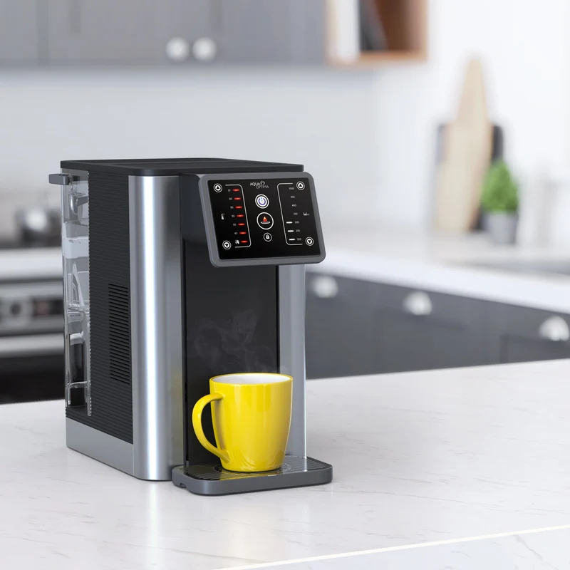 SECOND CHANCE Aqua Optima Aurora HOT ONLY: hot water dispenser with dosing system | filter removes impurities and microplastics and improves the taste | hot water tap