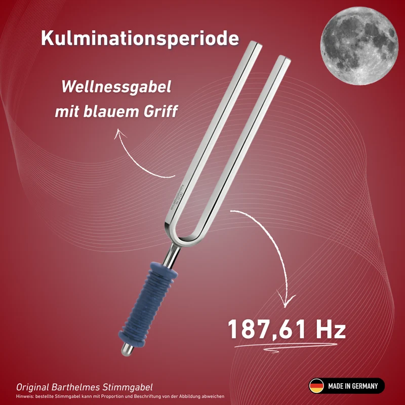 Stimmgabel Kulminationsperiode Wellness mit blauem Griff 187,61 Hz | Art.-Nr. 220132