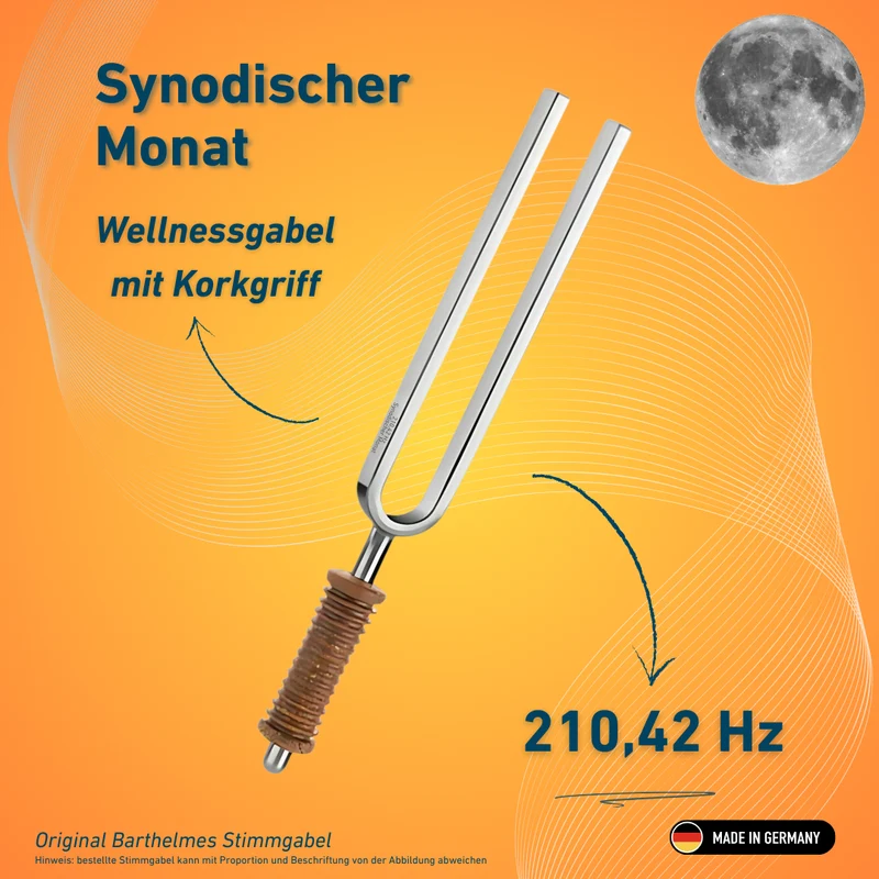 Stimmgabel Synodischer Monat Wellness mit Korkgriff 210,42 HZ | Art.-Nr. 220053