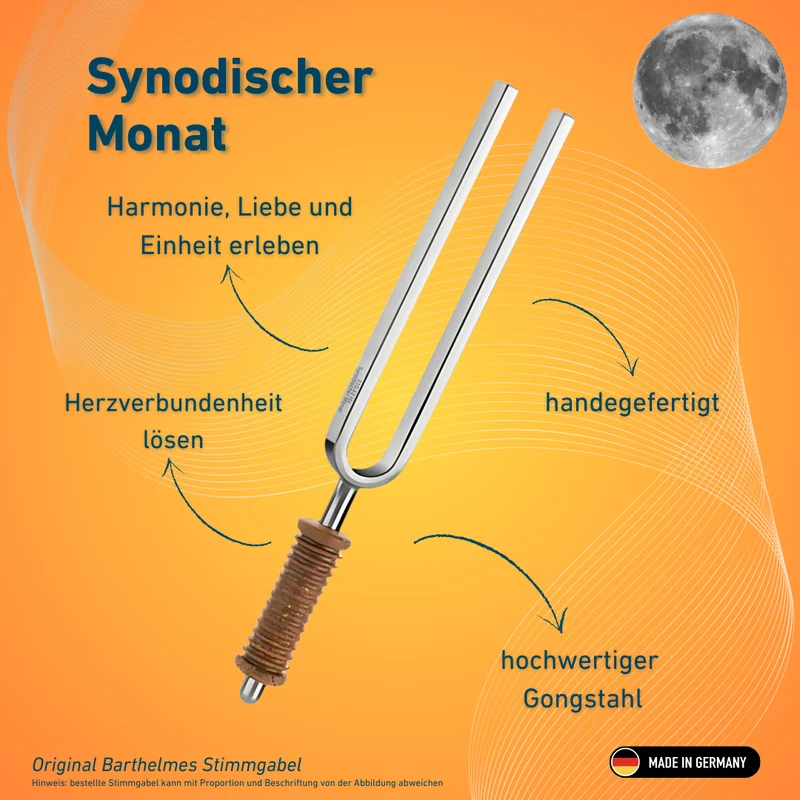 Stimmgabel Synodischer Monat Wellness mit Korkgriff 210,42 HZ | Art.-Nr. 220053