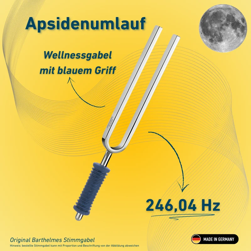 Original Barthelmes Stimmgabel Apsidenumlauf Wellness mit blauem Griff 246,04 Hz | Art.-Nr. 220144