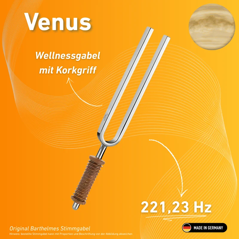 Stimmgabel Venus Wellness mit Korkgriff 221,23 Hz | Art.-Nr. 220058