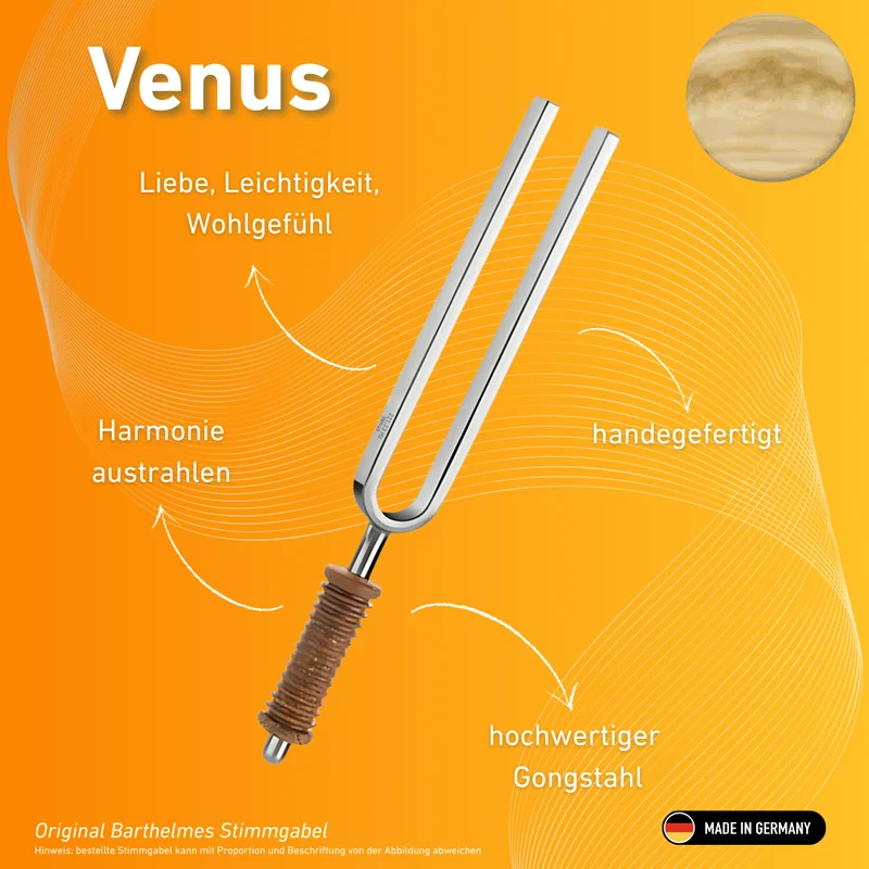 Stimmgabel Venus Wellness mit Korkgriff 221,23 Hz | Art.-Nr. 220058