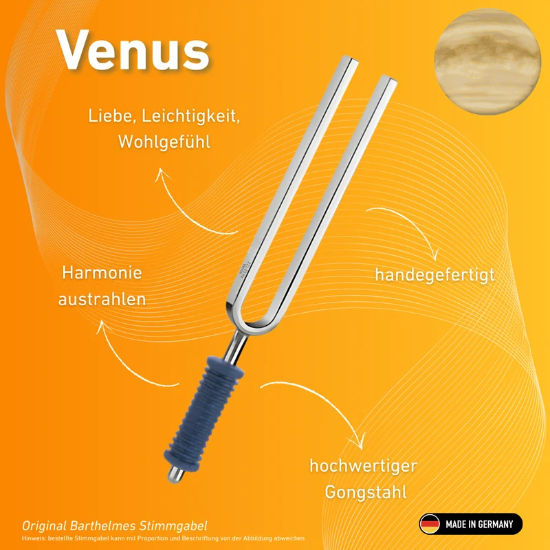 Original Barthelmes Stimmgabel Venus Wellness mit blauem Griff 221,23 Hz | Art.-Nr. 220139