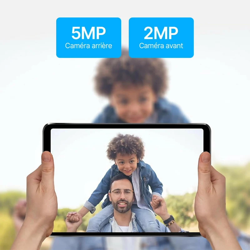 Tablette performante avec housse de protection GRATUITE / Processeur Octa-Core 2.0GHz / 6GB RAM / Mémoire 128GB (extensible jusqu'à 1TB) / WiFi 2.4G/5G, Bluetooth 5.0 / Android 13 / Double caméras