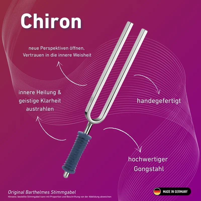 Original Barthelmes Stimmgabel Chiron Wellness mit blauem Griff 172,86 Hz | Art.-Nr. 220129
