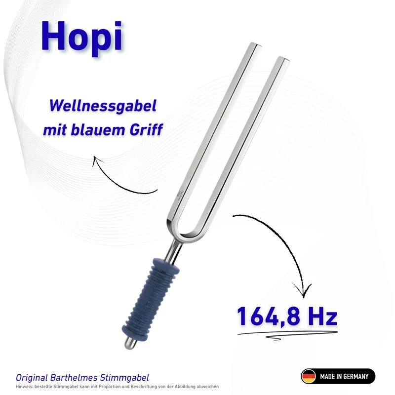 Original Barthelmes Stimmgabel Hopi Wellness mit blauem Griff 164,8 HZ | Art.-Nr. 220127