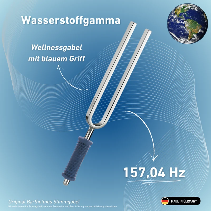 Original Barthelmes Stimmgabel Wasserstoffgamma Wellness mit blauem Griff 157,04 Hz | Art.-Nr. 220125
