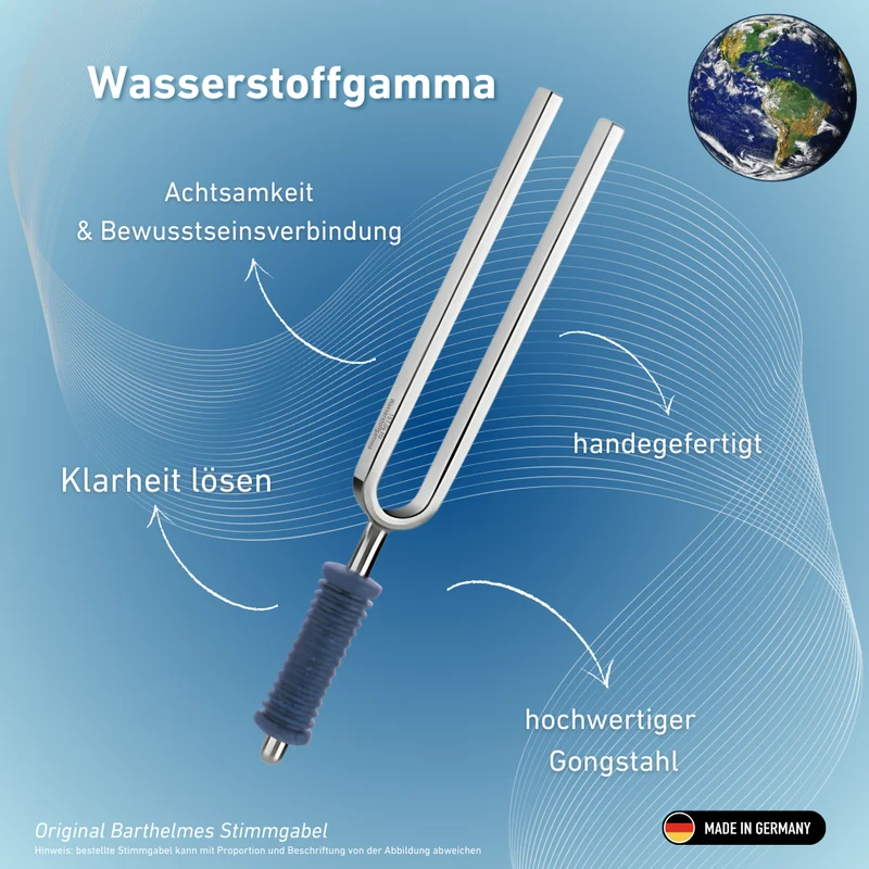 Original Barthelmes Stimmgabel Wasserstoffgamma Wellness mit blauem Griff 157,04 Hz | Art.-Nr. 220125