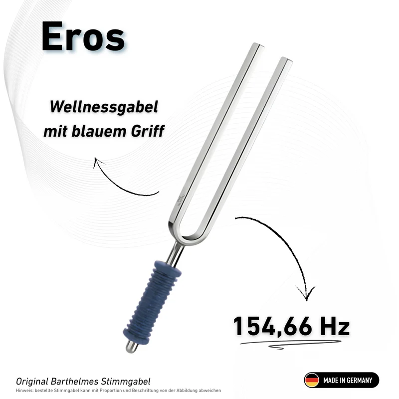 Original Barthelmes Stimmgabel Eros Wellness mit blauem Griff 154,66 HZ | Art.-Nr. 220124