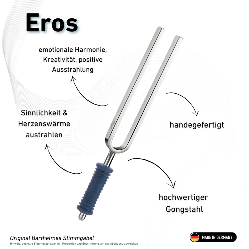 Original Barthelmes Stimmgabel Eros Wellness mit blauem Griff 154,66 HZ | Art.-Nr. 220124
