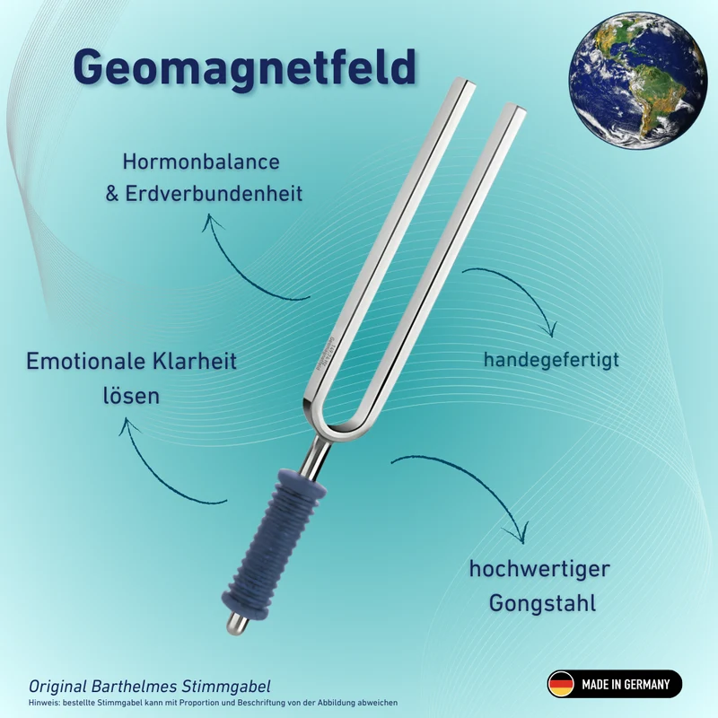 Original Barthelmes Stimmgabel Geomagnetfeld Wellness mit blauem Griff 149,74 Hz | Art.-Nr. 220123