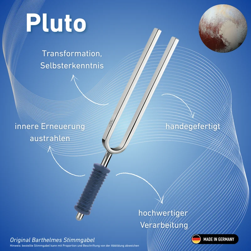 Original Barthelmes Stimmgabel Pluto Wellness mit blauem Griff 140,25 Hz | Art.-Nr. 220119