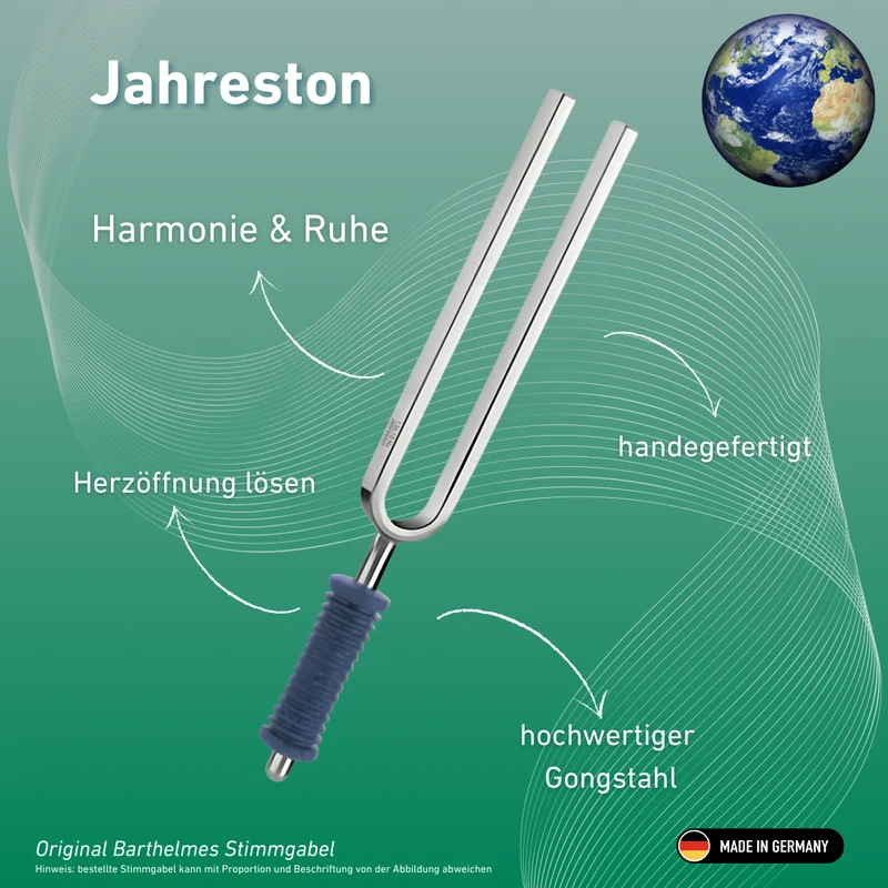 Original Barthelmes Stimmgabel Jahreston OM Wellness mit blauem Griff 136,10 Hz | Art.-Nr. 220118