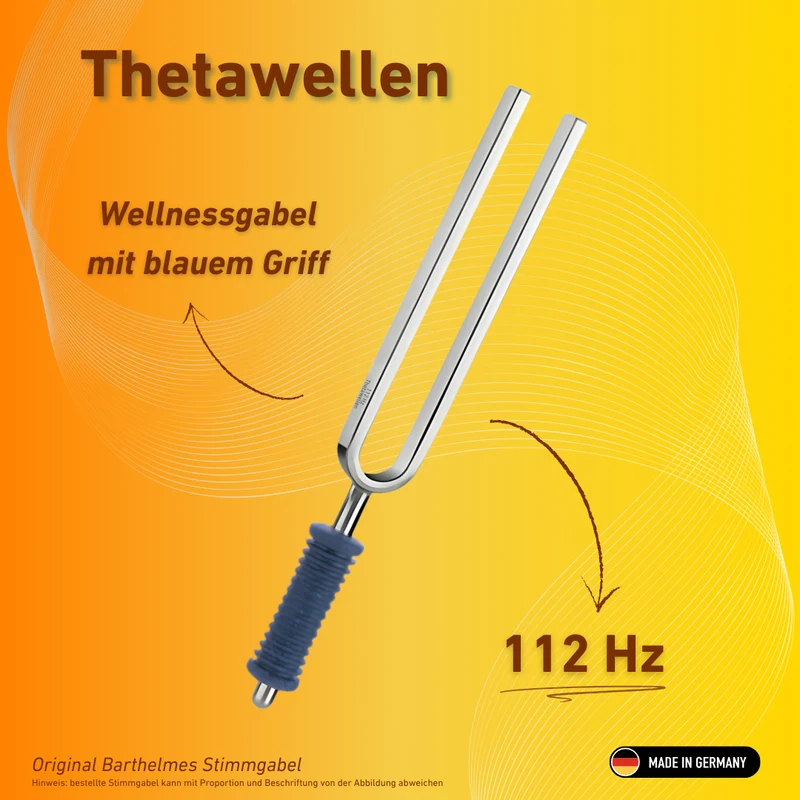 Original Barthelmes Stimmgabel Thetawellen Wellness mit blauem Griff 112 HZ | Art.-Nr. 220113