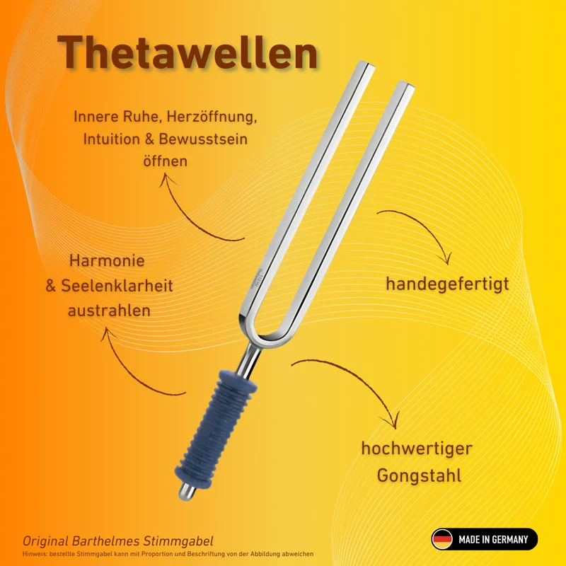 Original Barthelmes Stimmgabel Thetawellen Wellness mit blauem Griff 112 HZ | Art.-Nr. 220113