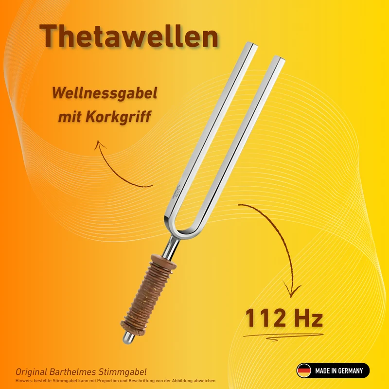 Stimmgabel Thetawellen Wellness mit Korkgriff 112 HZ | Art.-Nr. 220005