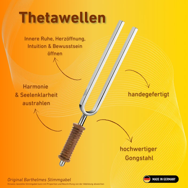 Stimmgabel Thetawellen Wellness mit Korkgriff 112 HZ | Art.-Nr. 220005