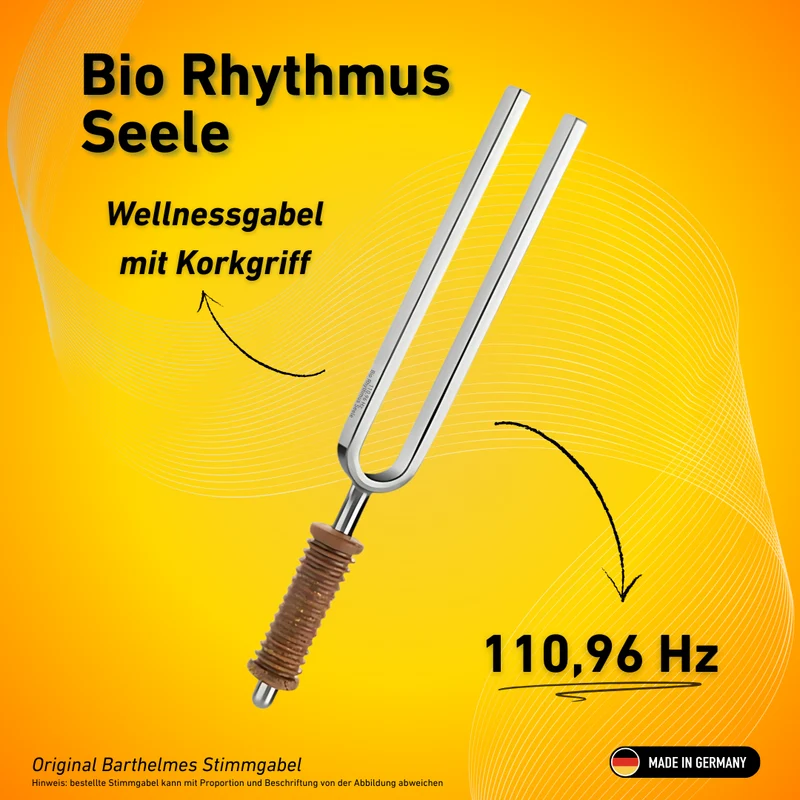Stimmgabel Bio Rhythmus Seele Wellness mit Korkgriff 110,96 HZ | Art.-Nr. 220002