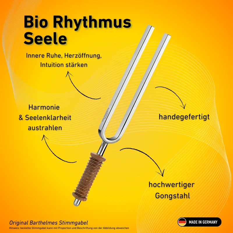 Stimmgabel Bio Rhythmus Seele Wellness mit Korkgriff 110,96 HZ | Art.-Nr. 220002