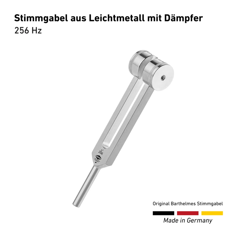 256Hz Stimmgabel aus Leichtmetall mit Dämpfer | Art.-Nr. 110008