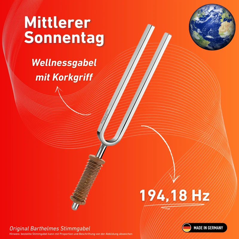Mittlerer Sonnentag Wellness mit Korkgriff 194,18 HZ | Art.-Nr. 220047