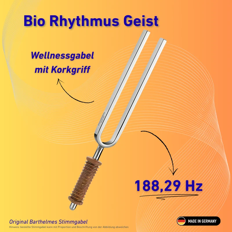 Bio Rhythmus Geist Wellness mit Korkgriff 188,29 HZ | Art.-Nr.220045