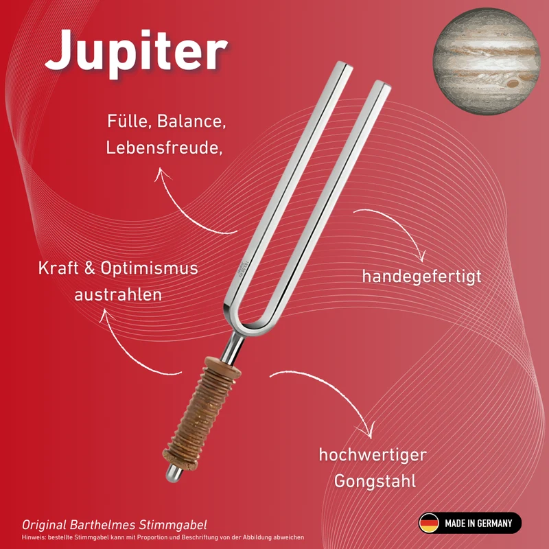 Stimmgabel Jupiter Wellness mit Korkgriff 183,58 Hz | Art.-Nr. 220041