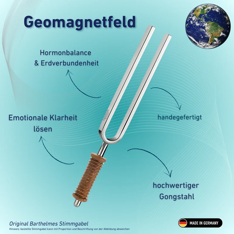 Stimmgabel Geomagnetfeld Wellness mit Korkgriff 149,74 Hz | Art.-Nr. 220025