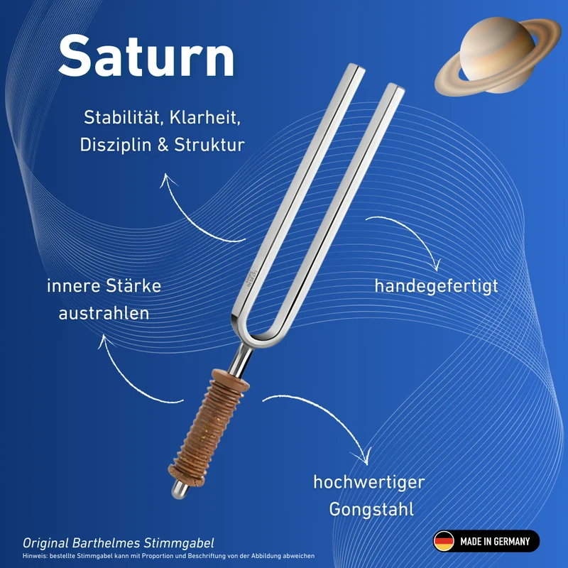 Stimmgabel Saturn Wellness mit Korkgriff 147,85 Hz | Art.-Nr. 220023