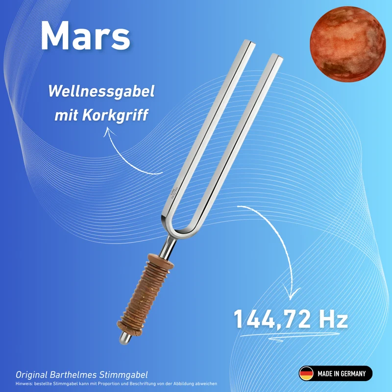 Stimmgabel Typ Wellness mit Korkgriff Mars 144,72 Hz | Art.-Nr. 220021